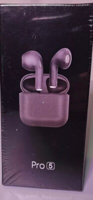 Pro 5 Wireless Earbuds Black New
