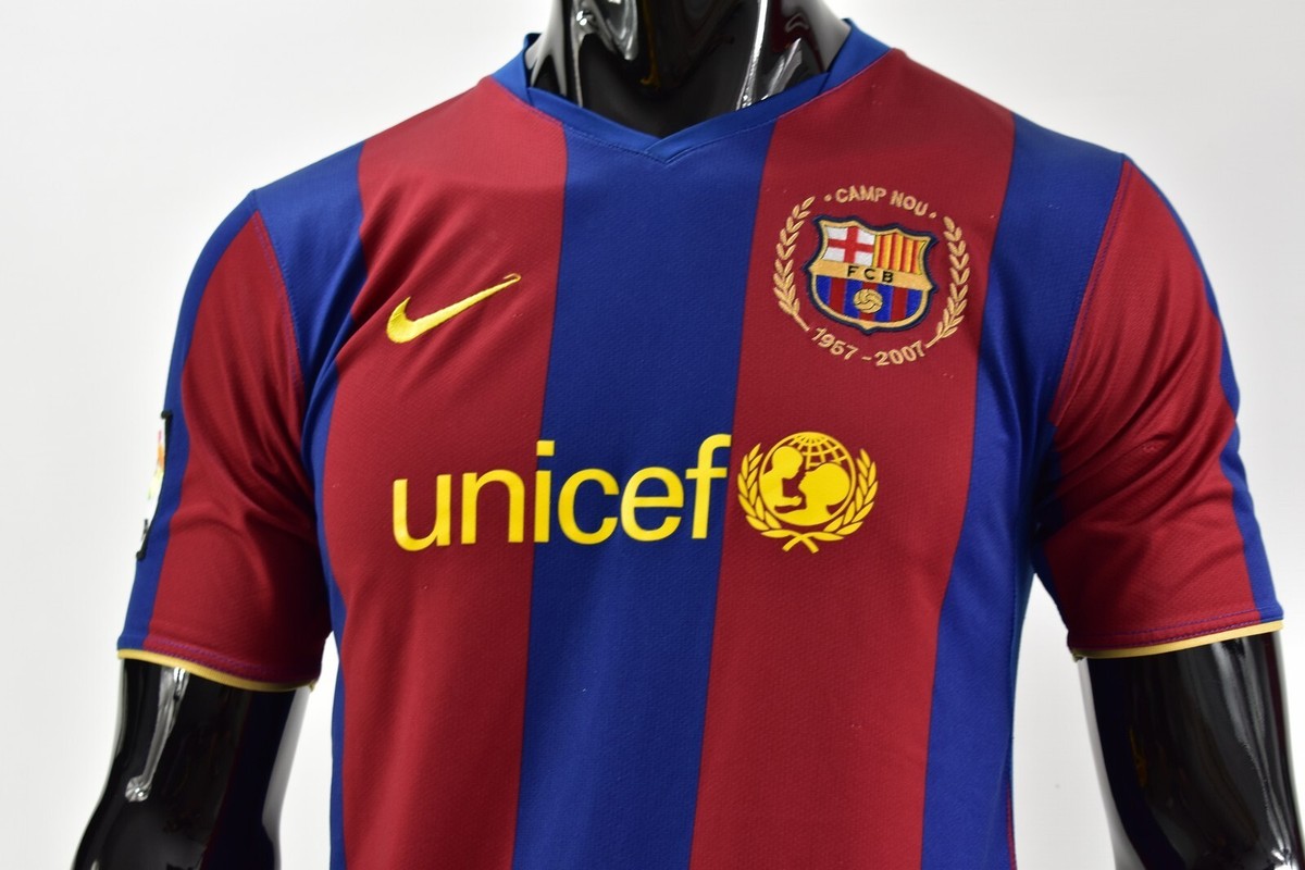 Nike FC Barcelona シャツ Lサイズ 1957-2007 BARCA 2007-08 NIKE Barcelona Home Shirt CAMP NOU 1957-2007