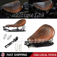 Motorcycle Alligator Solo Seat Spring W/ Base For Kawasaki Vulcan 750 900 1500