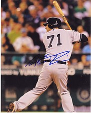 AUSTIN ROMINE  NEW YORK YANKEES   ACTION SIGNED 8x10
