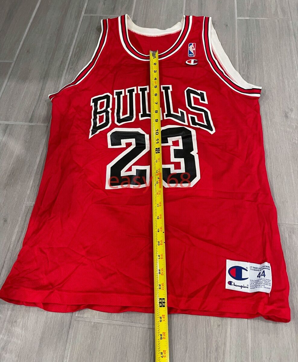 VTG Team Nike Chicago Bulls #23 Michael Jordan Jersey Black Red Striped Sz  52