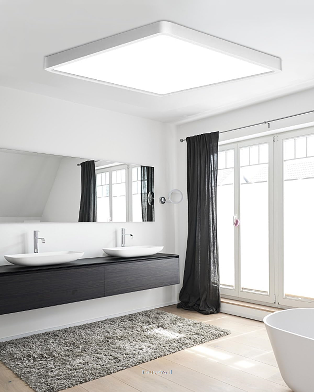 Trongle 36W Square LED Bathroom Lights Ceiling, 5000k Super Bright