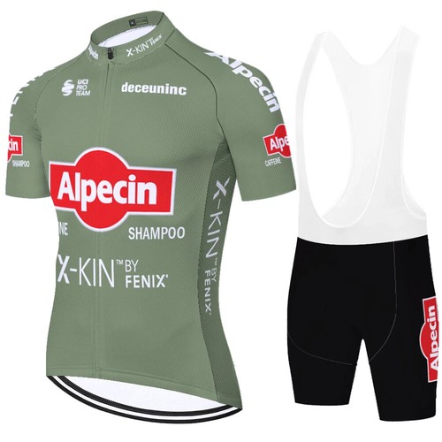 Completo Ciclismo estivo ALPECIN grigio 2022 tuta Fondello Gel abbigliamento  MTB | eBay