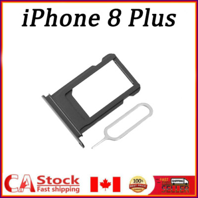 Black SIM Card Tray Holder with Eject Tool for Apple iPhone 8 Plus