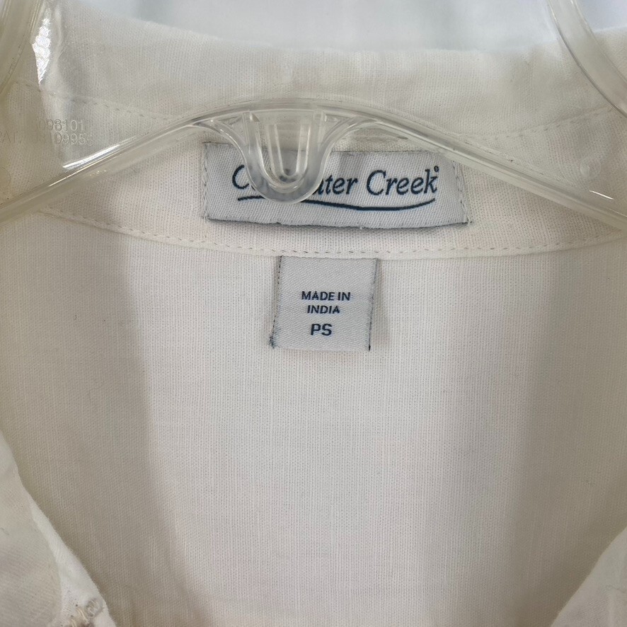 Coldwater Creek Womens Popover Top Linen Tunic Wh… - image 3