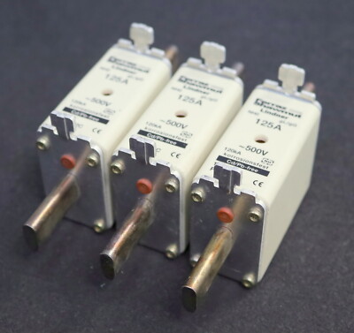 FERRAZ SCHAWMUT 3x NH-Sicherungseinsatz 125A P222499C NH0 500VAC gL/gG