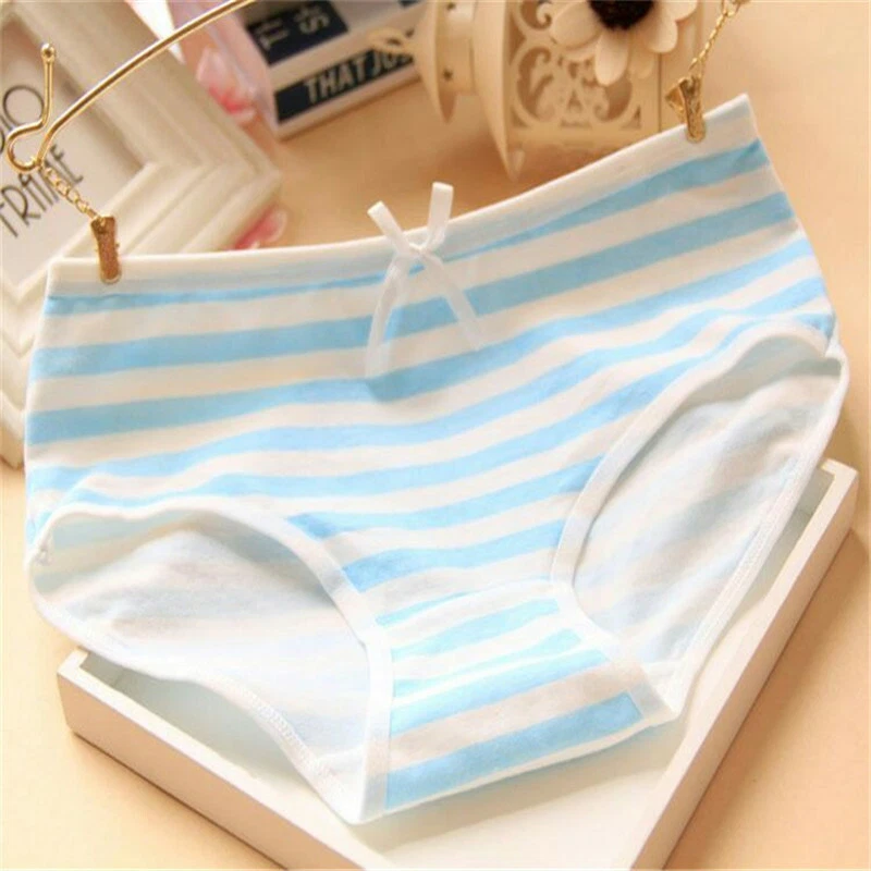 Anime Hatsune Miku Shima Pantsu Panties Sexy Cute Striped Bow Briefs Cosplay - Image 3 of 4