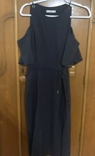 Mng Mango Women’s blue dress Maxi Off Shoulder Size. 4 B 21