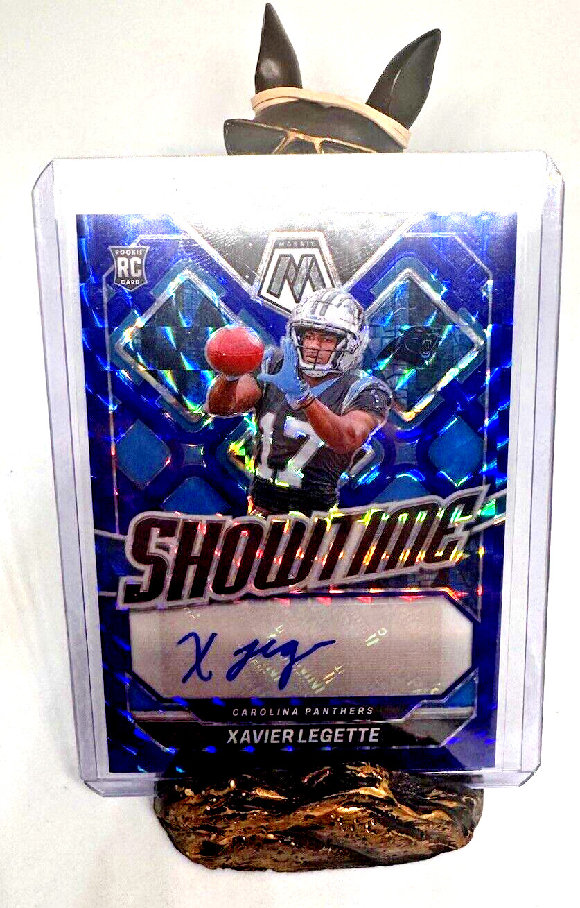 2024 Mosaic Xavier Legette Blue Showtime RC Auto 34/99 Color Match!! #SS-XLE