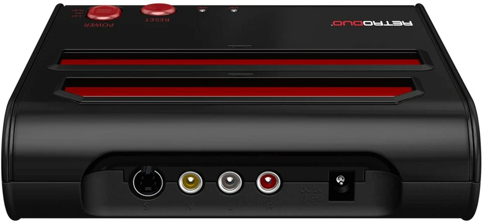 RetroDuo Nintendo NES & SNES 2in1 Twin Video Game Console System - Black/Red - Image 3 of 4