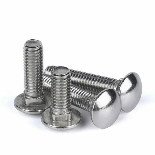 HIGHLAND FASTENERS LTD M8 8mm Coach Bolt Carriage Bolt Cup Square with Full Nut DIN 603 Zinc Plated