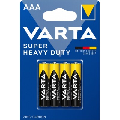 80x Varta SuperLife Micro AAA MN2400 R03 LR3 1,5V Zink-Kohle Batterie Typ 2003