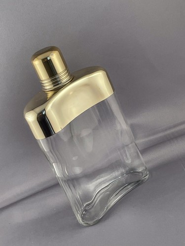 Rare Pintail Brass Glass Mariner Flask Leather Case Ship Schooner Sailor - Picture 10 of 12