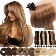 300S Pre Bonded Keratin Stick I Tip Remy Human Hair Extensions Thick 1g Brunette