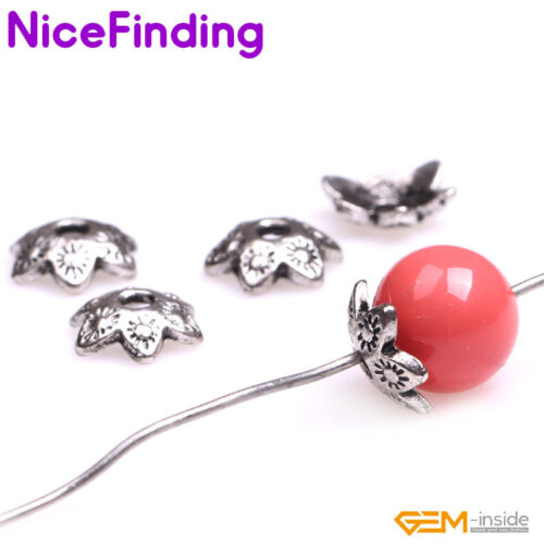 4x11mm 100pcs Alloy Metal Beads Caps Flower Loose Beads Jewelry Making Findings - Picture 4 of 6
