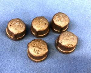 UNBRANDED 1/2"  PIPE END CAP (LOT OF 5)