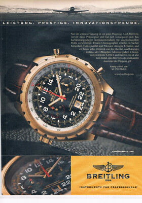 Breitling Werbeanzeige Werbung Breitling #5 NG