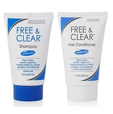 Travel Size Hair Cleaner Conditioner Pack of 2 PH Balanced Dandruff Relief