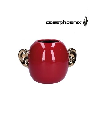 Rituali Domestici Pensami Vaso Orecchie Rosso E Oro/ Domestic Rituals Jar  Ears