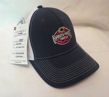 CAP AMERICA Blue Red White Hook Loop Golf Hat Sports Force Parks Logo NWT