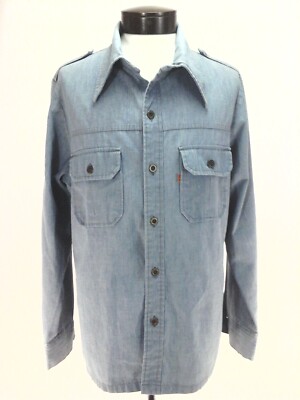 トップス Levi's Panatela (1970svest made in usa) LEVI'S Panatela Tops Denim Shirt Vintage 70's ORANGE TAB