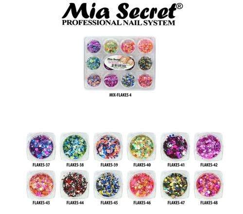 Mia Secret 12 Piece Glitter Nail Decoration Flakes - COLA DE SIRENA Pick Yours - Picture 8 of 9