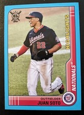 2021 Topps Big League Baseball Juan Soto Highlights Blue Parallel #290 Nationals