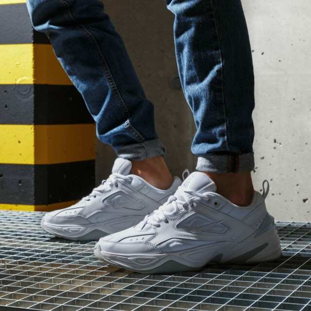 Nike M2K Tekno Trainers Shoes Sneakers Casual Gym Running Triple White ALL SIZES | eBay