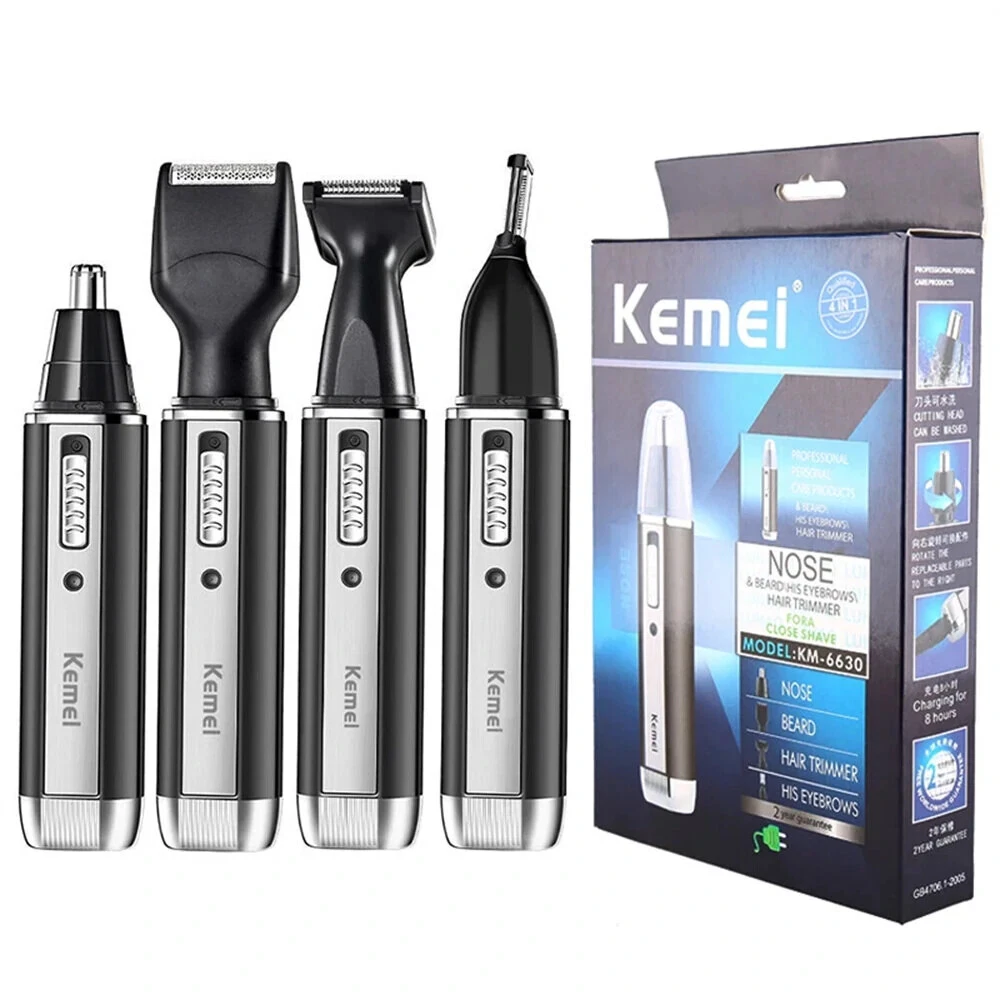 Kemei 4-in-1 Nose and Ear Trimmer with High Qu Stainless Steel Blades