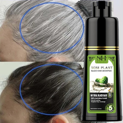 Instant Black Hair Dye Shampoo For Gray Hair Coverage For Women & Men 250g