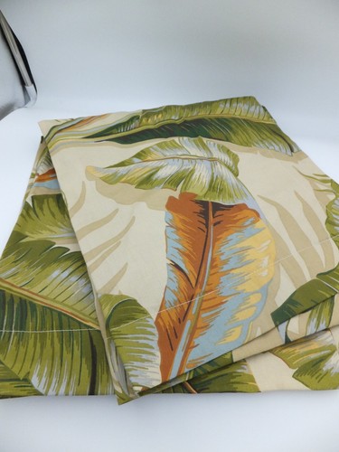 Tommy Bahama PALMIERS 2 Pillow Shams Standard Sz Tropical Palm Frond Leaves NEW