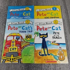 Pete The Cat I Can Read 4 Paperback Book Lot My First  Level 1 James Dean