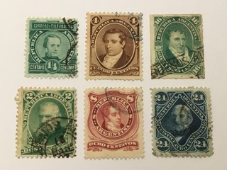 old stamps ARGENTINA x 6