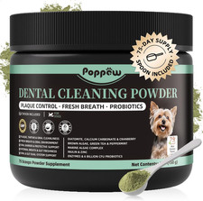 Dog Dental Powder, Teeth Cleaning Powder, Plaque Tartar Off, Fresh Breath Supp