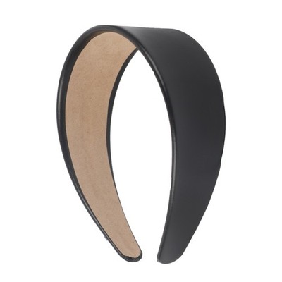 Motique Accessories 2 Inch Vegan Leather Headband for Women