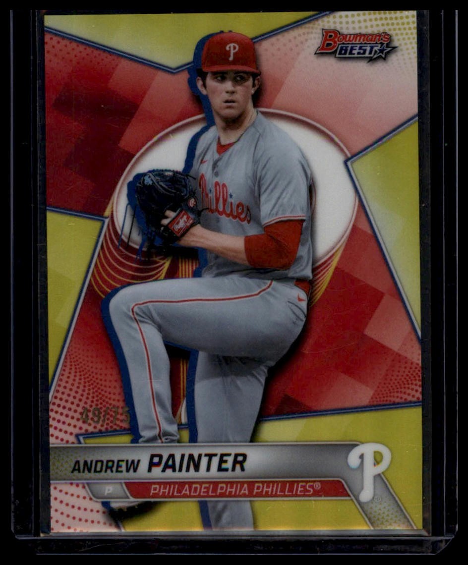 2025 Bowman's Best #TP-11 Andrew Painter Yellow Refractors #/75