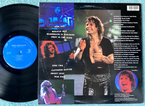 1990 12" VINYL ZAKK WYLDE JUST SAY OZZY OSBOURNE BLACK SABBATH near mint