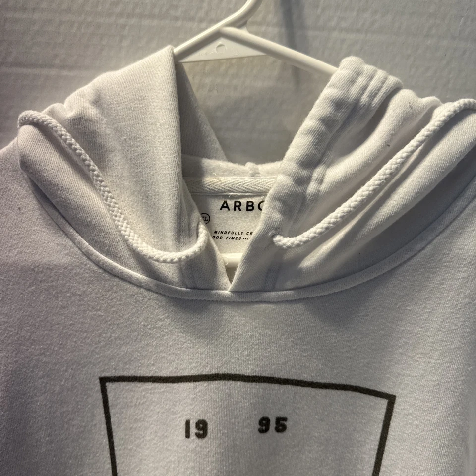 Arbor Collective Snowboards Clásico Para Hombre XL Sudadera con Capucha Blanca Foto 4 de 4