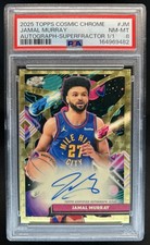 Marketplace image: 2025-26 Topps Cosmic Chrome Jamal Murray Auto SuperFractor #1/1 Nuggets PSA 8