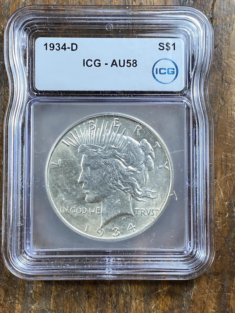 AU 58 Graded 1934 Year Peace Dollars (1921-1935) for sale | eBay