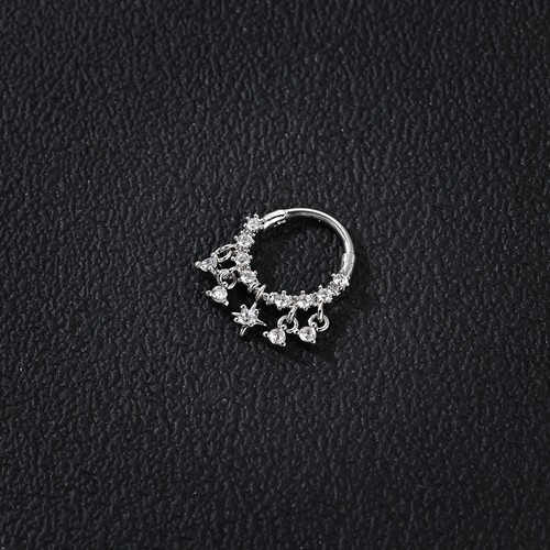 1 Stück 16 g Edelstahl Nase Septum Ring CZ Ohr Helix Piercing Ohrringe Schmuck - Bild 22 von 24