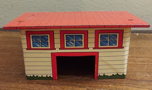 Vintage Ohio Art Tin Litho Chicken Coop Toy Akron, OH