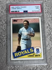 1985 TOPPS TRADED BASEBALL CARD PSA 9 LONNIE SMITH KANSAS CITY ROYALS