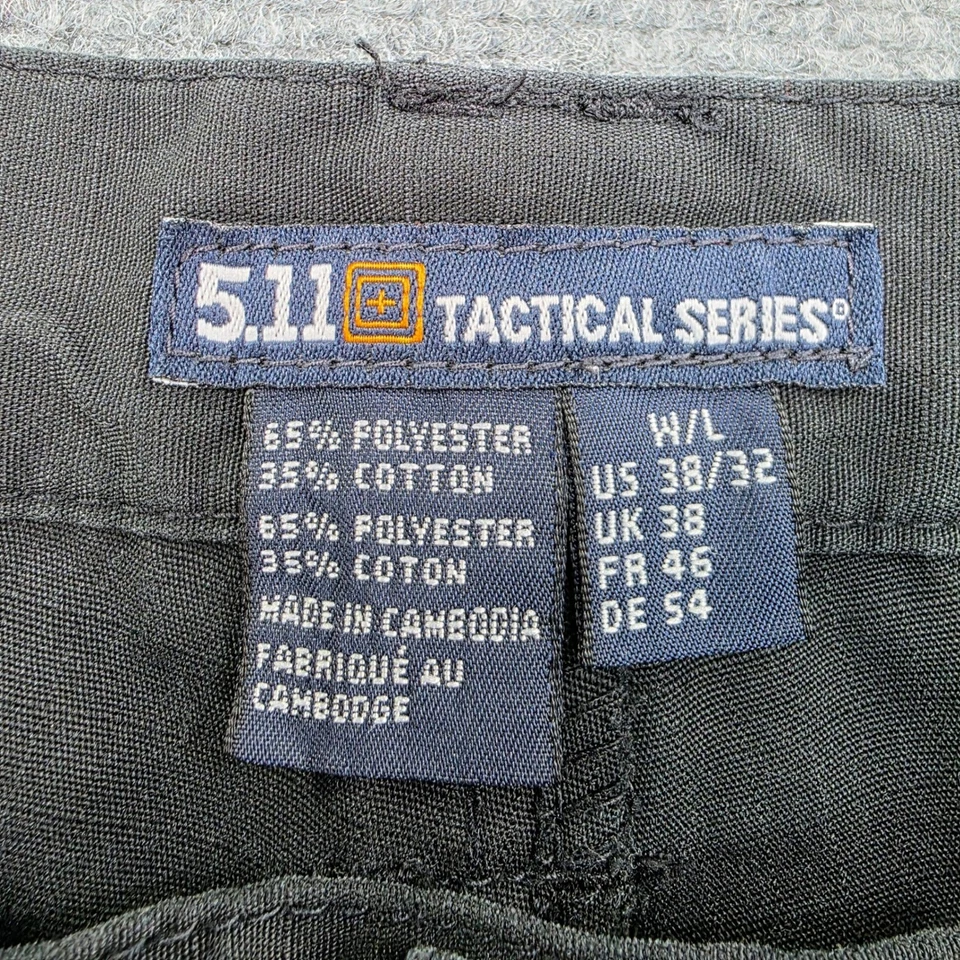 5.11 Tactical Series Mens Cargo Pants Black Size 38x32 Ripstop - Image 4 of 4