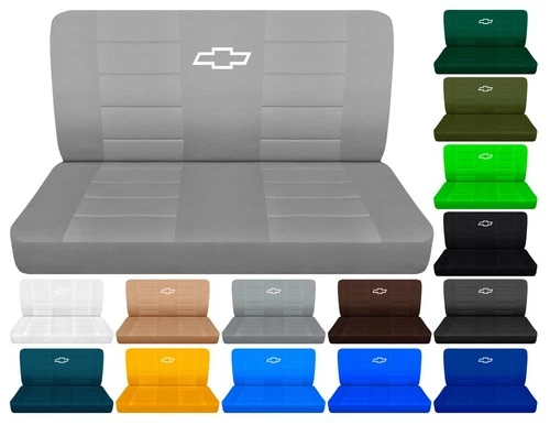 Front bench seat covers w/design Fits 1961 to 1986 Chevy C/K 10-20-30 truck