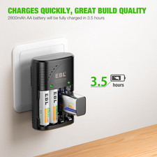 Smart Rapid AA AAA Charger for AA AAA 9V Rechargeable Batteries Ni-MH Ni-CD R...