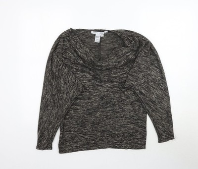 Max Studio Damen Basic T-Shirt Mehrfarbig Größe L - Fledermaus