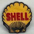 Vintage London 1937 Cast Iron Wall Hung SHELL Gas Advertising Sign 8” X 4/16th”