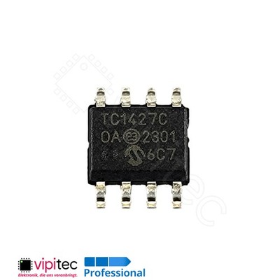 TC1427COA N-Kanal MOSFET Treiber, 2-fach, 3..16V 1,2A SMD SO-8 70°C N-Channel