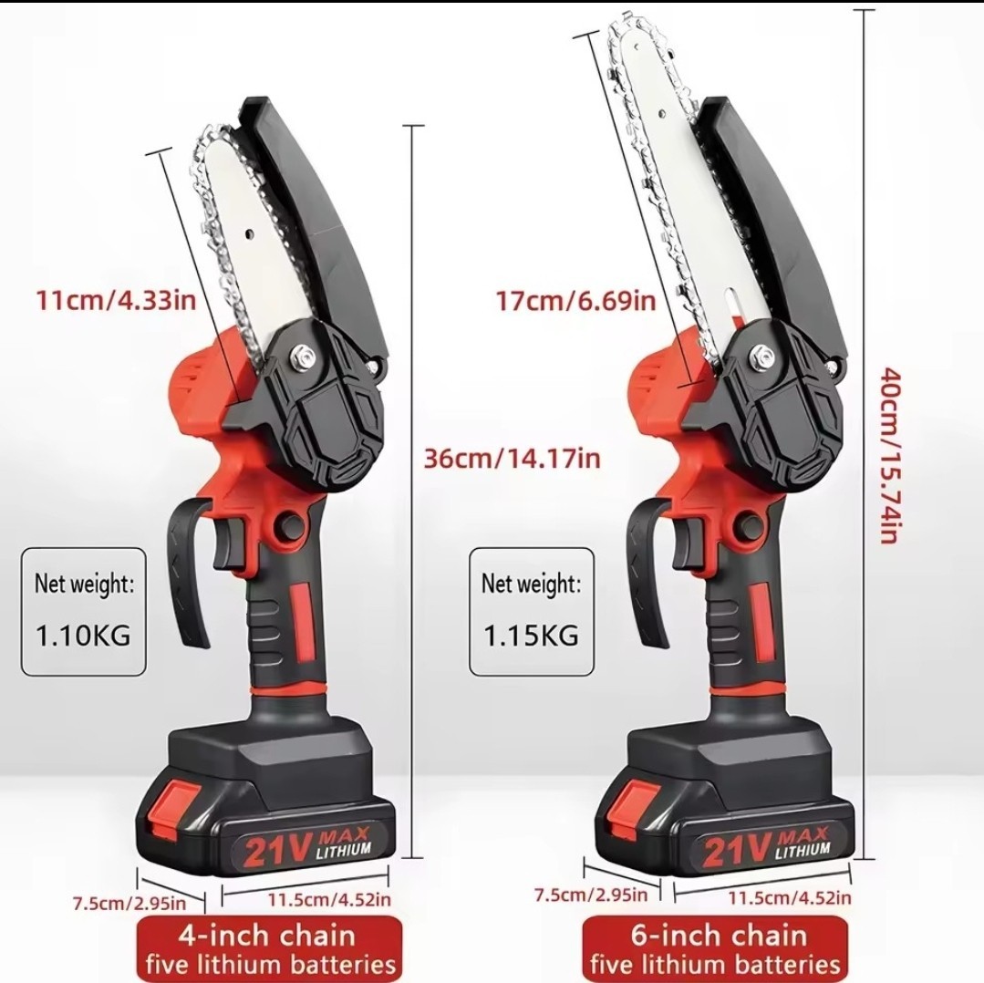 Kit tronçonneuse électrique sans fil avec chaîne de rechange pour scier